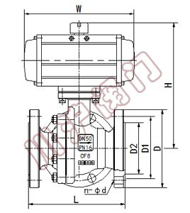 氣動三通球閥結(jié)構圖